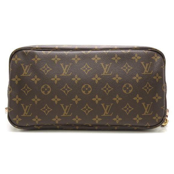 Louis Vuitton Monogram Neverfull MM Brown Beige Tote Bag - Picture 4 of 7